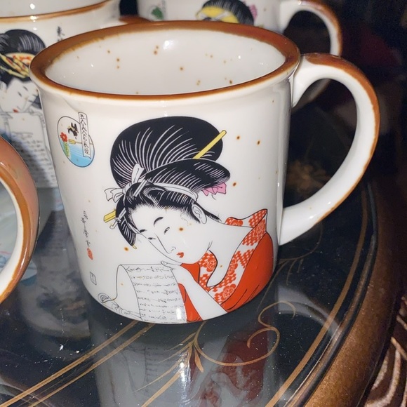 Vintage Set of 6 Japanese coffee/tea cups - Picture 2 of 7